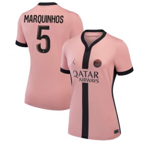 Paris Saint-Germain Marquinhos #5 Rezervni Dres za Ženska 2024-25 Kratak Rukavima